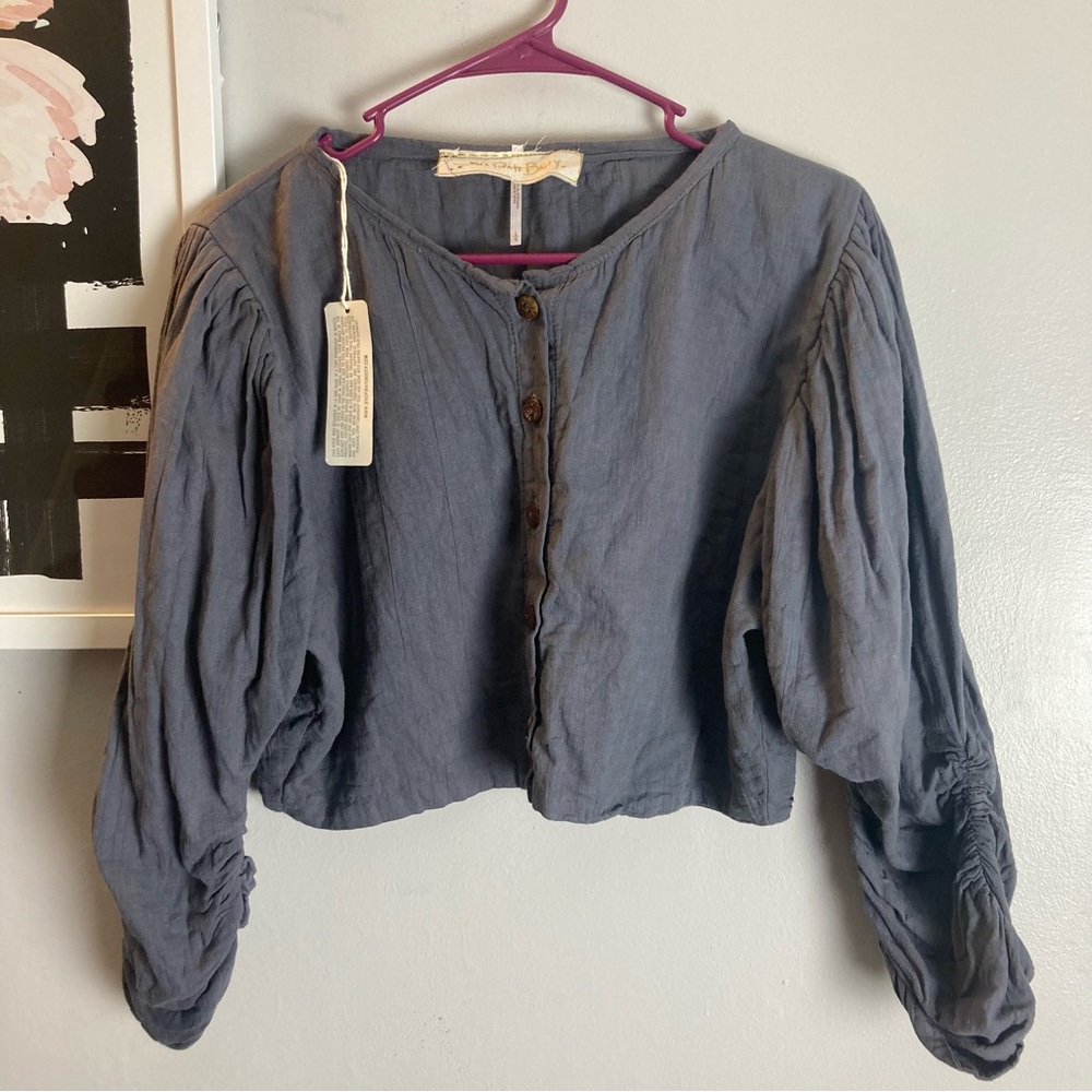 NWT Free People Jen’s Pirate Booty Button Front Top L